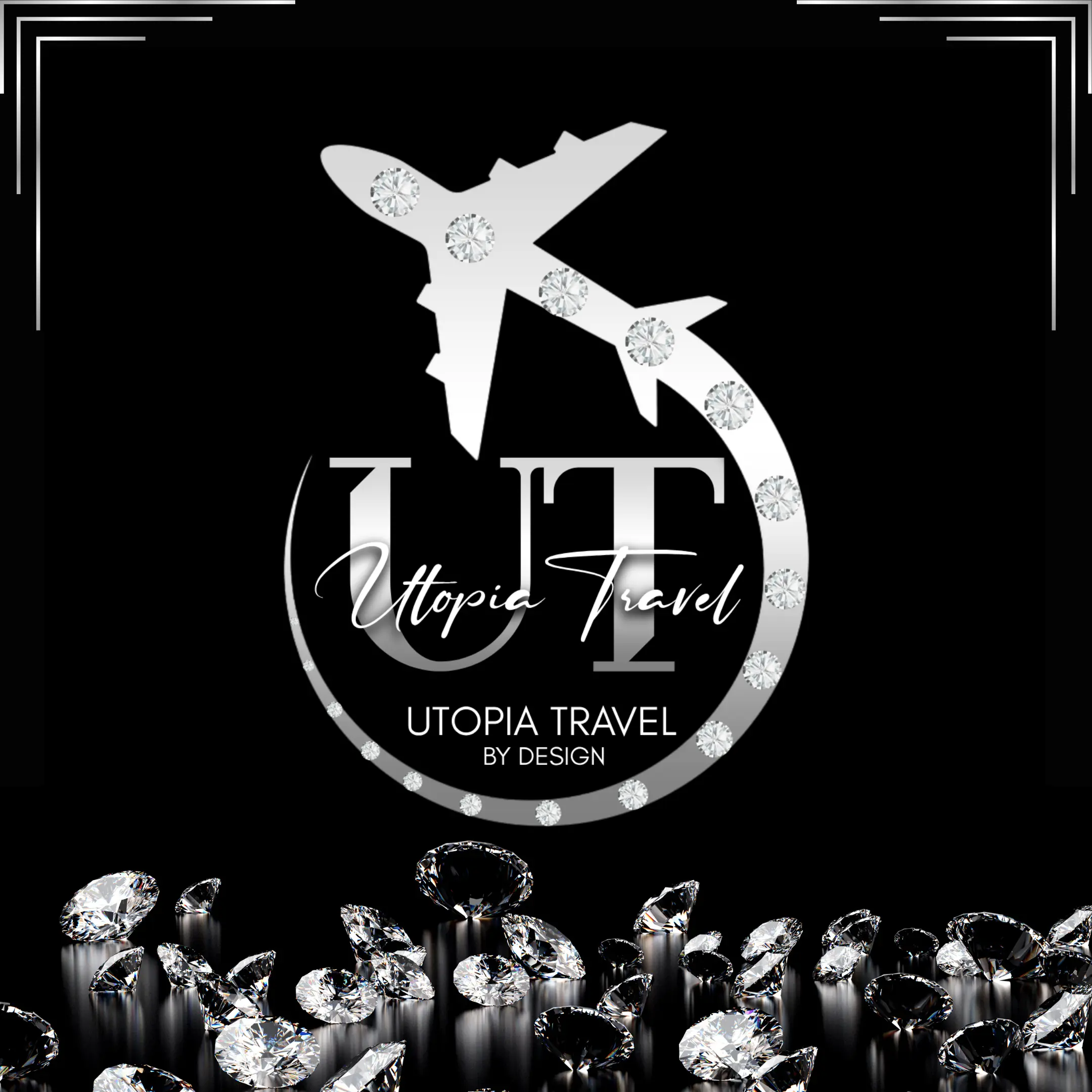 Utopia Travel By Design Logo - Black